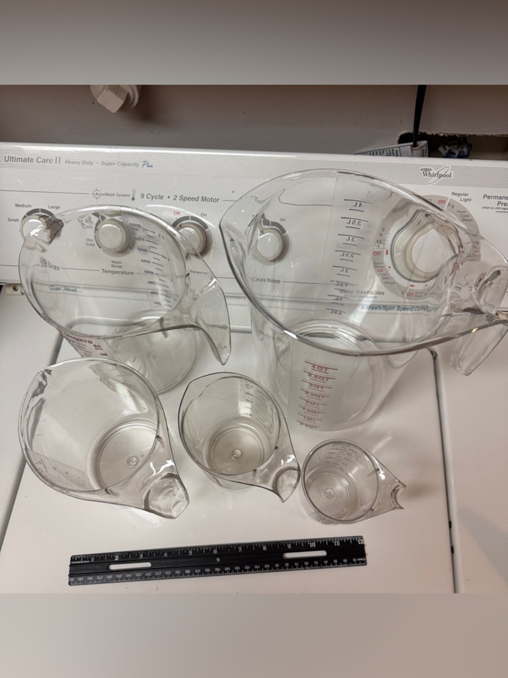 5pc Clear stackable Plastic Measuring Cup Set - Transparent - Picture 5 of 15